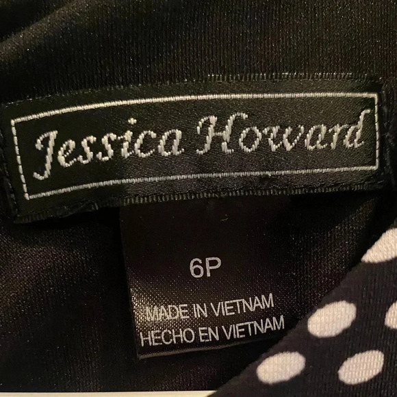 JESSICA HOWARD WOMENS BLACK WHITE DRESSES FALL WINTER OFFICE DRESS SIZE 6 6P - Picture 5 of 7